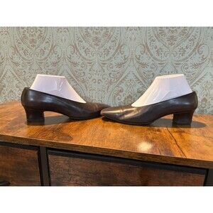 Silvia Fiorentina Brown Pumps Leather Womens 8 Slip On Shoes Vintage